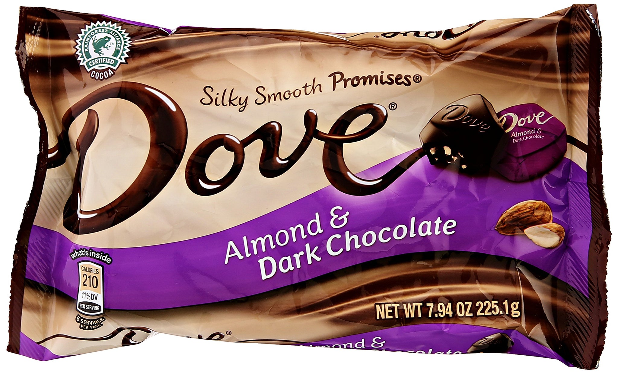 Dove Silky Smooth Promises Almond and Dark Chocolate, 7.94 oz