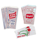 Outside the Box Papers Popcorn Bags, Peanut and Pickle Sacks 24 Each Red, White, Green