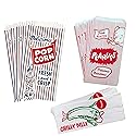 Outside the Box Papers Popcorn Bags, Peanut and Pickle Sacks 24 Each Red, White, Green