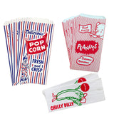 Outside the Box Papers Popcorn Bags, Peanut and Pickle Sacks 24 Each Red, White, Green