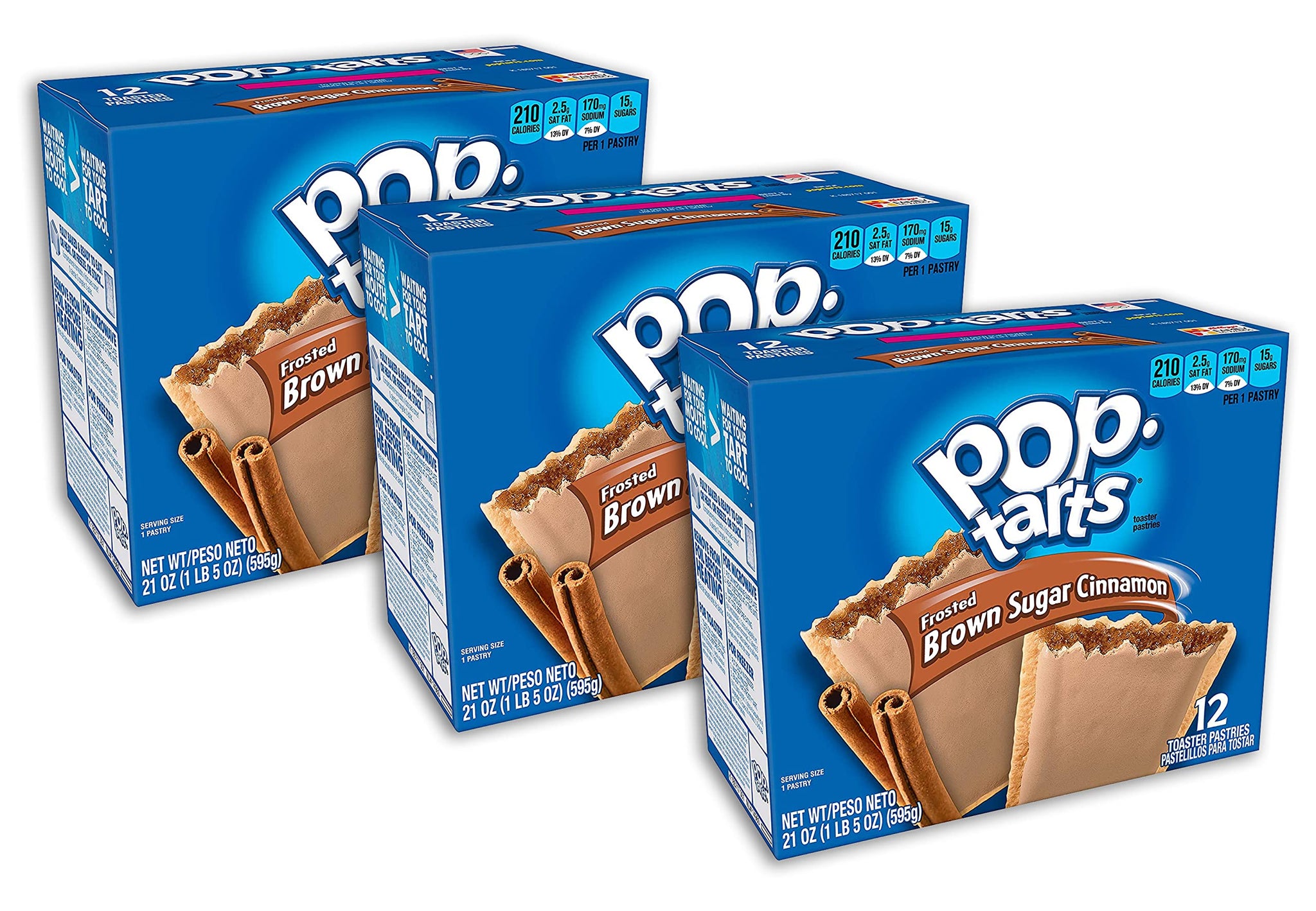 Kellogg's Pop-Tarts Frosted Toaster Pastries Frosted Brown Sugar Cinnamon,1.76 Ounce (Pack of 36)
