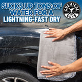 Chemical Guys Waffle Weave Gray Matter Microfiber Drying Towel 2 Pack, Huge Car Drying Towels for Faster Coverage on Paint, Glass, Wheels, and Trim