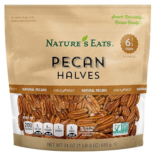 Nature's Eats Pecan Halves Natural, 24 Ounce