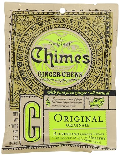 Chimes Original Ginger Chews, 5-Ounce Bags (Pack of 20)