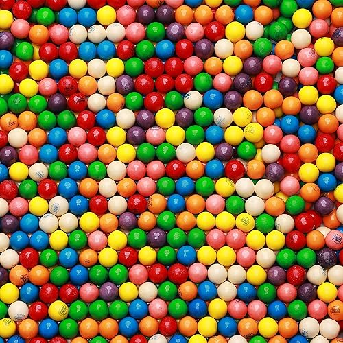 Gumballs for Gumball Machine - Assorted Fruit Flavored Gum Balls - 0.5" Mini Bubble Gums - 23.8LB Bulk Refill for Vending Machines - Chewing Gum