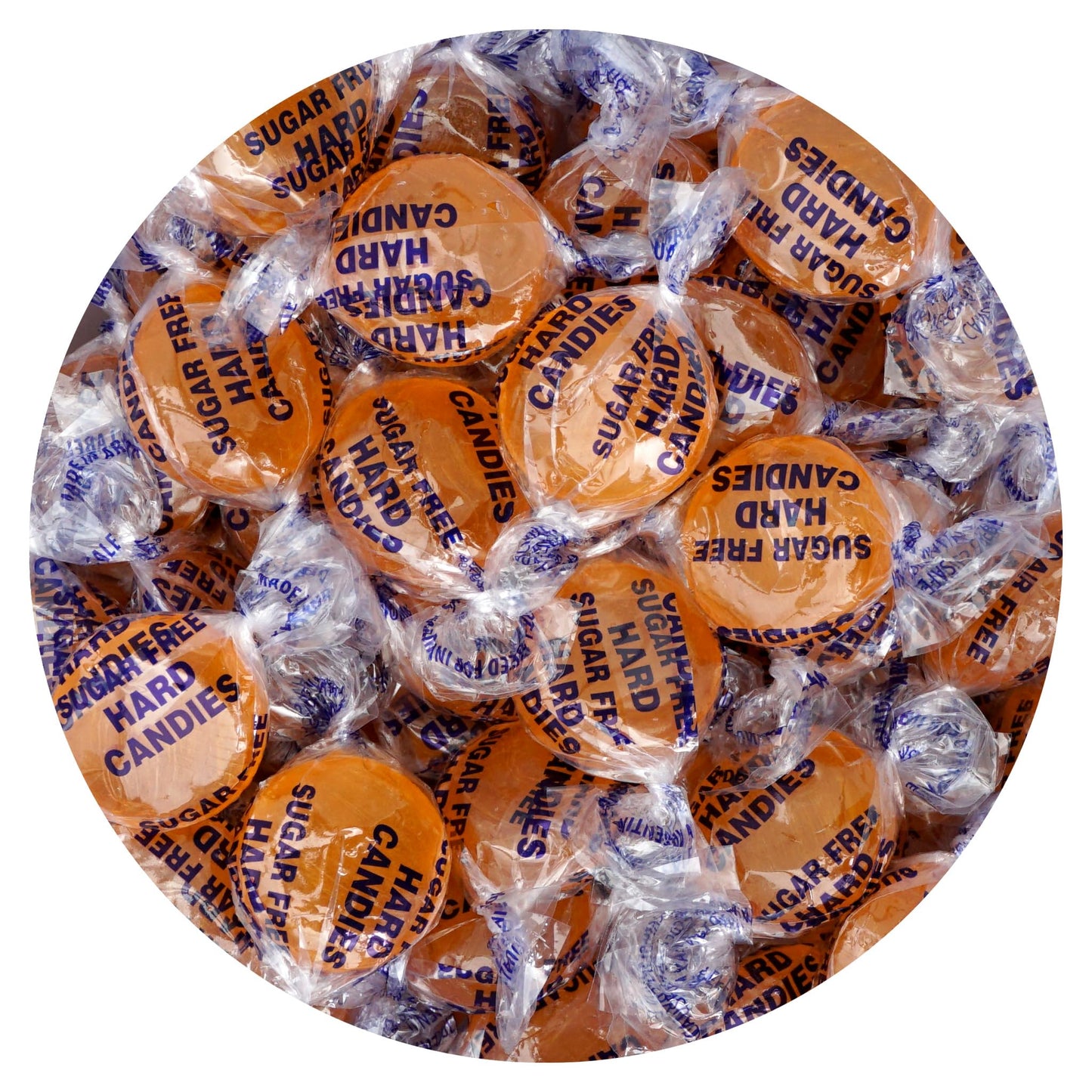 Sugar Free Butterscotch Hard Candy, 2 Pound Bulk Bag (Approx 140 pieces), Individually Wrapped Hard Candy, The Hampton Popcorn & Candy Company