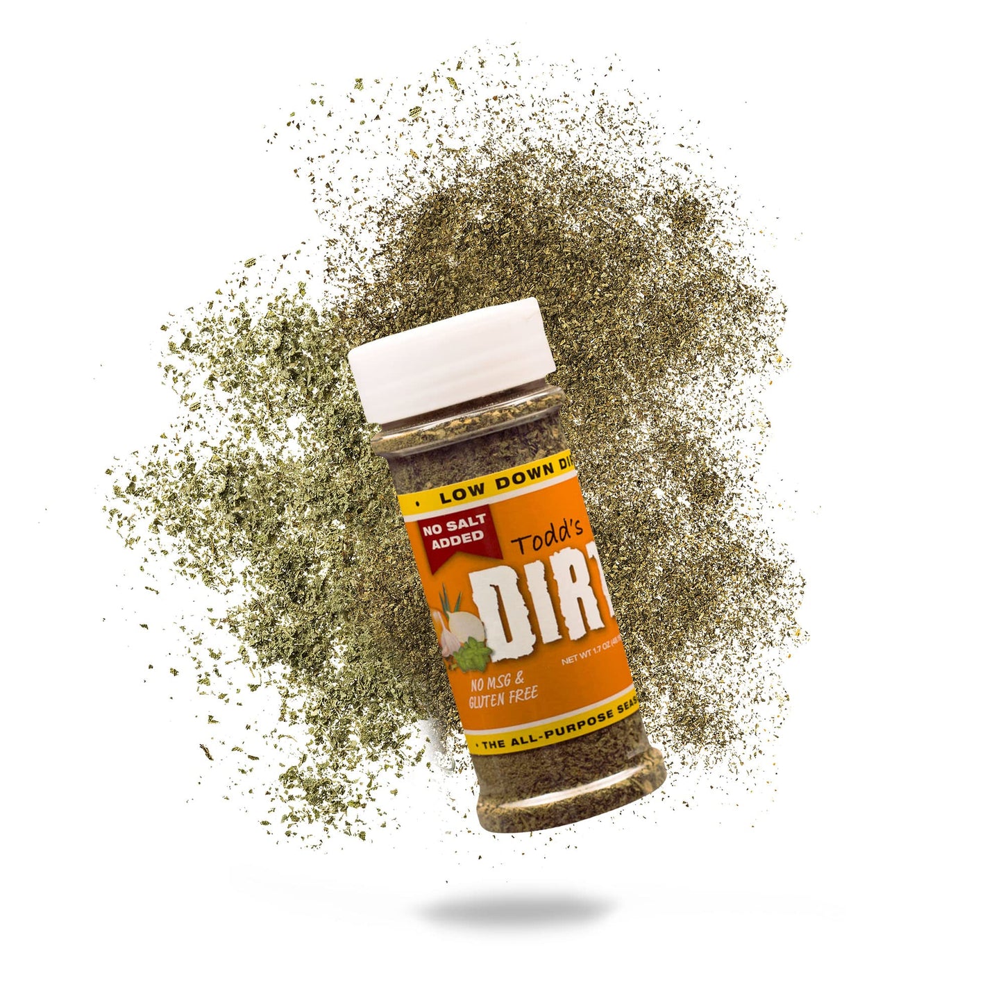 Todd’s DIRT - Low Down DIRT Small Bottle 1.7 oz, NO SALT Gourmet All Purpose Seasoning, Mild Savory Seasoning that’s GREAT ON EVERYTHING,100% All