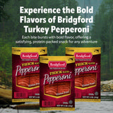 Bridgford Thick Sliced Pepperoni 5 oz Pack of 3 - Thick Pepperoni Slices for Pizza and Sandwiches - Zero-Carb Thick Sliced Pepperoni for Keto Diets