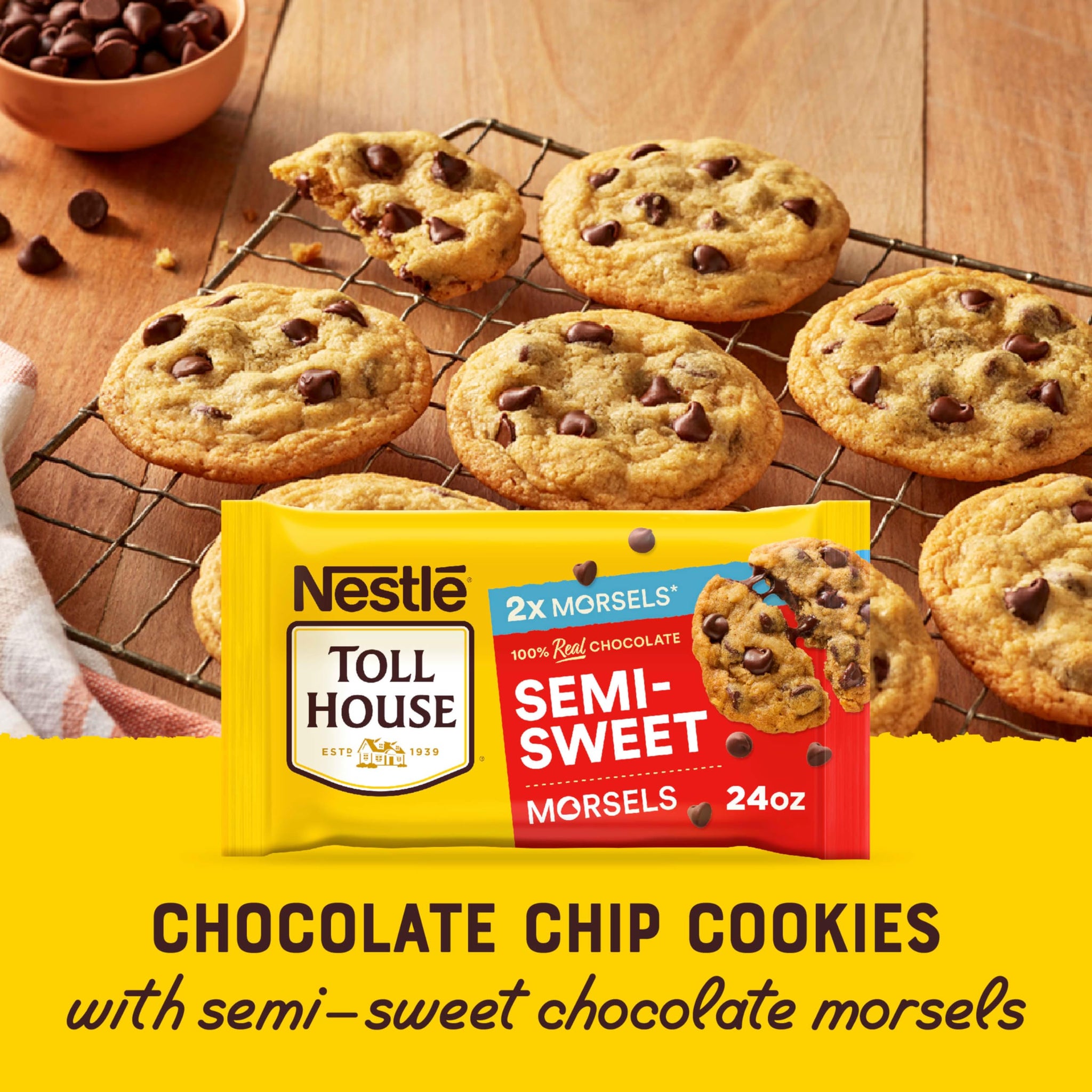 Nestle Toll House Semi Sweet Chocolate Chips, 24 Oz