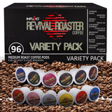 InfuSio Coffee Pods Variety Pack - 96 Count, 12 Crafted Medium & Dark Roast Blends and Artisan-Inspired Flavors Like Bourbon Pecan & Butter Toffee