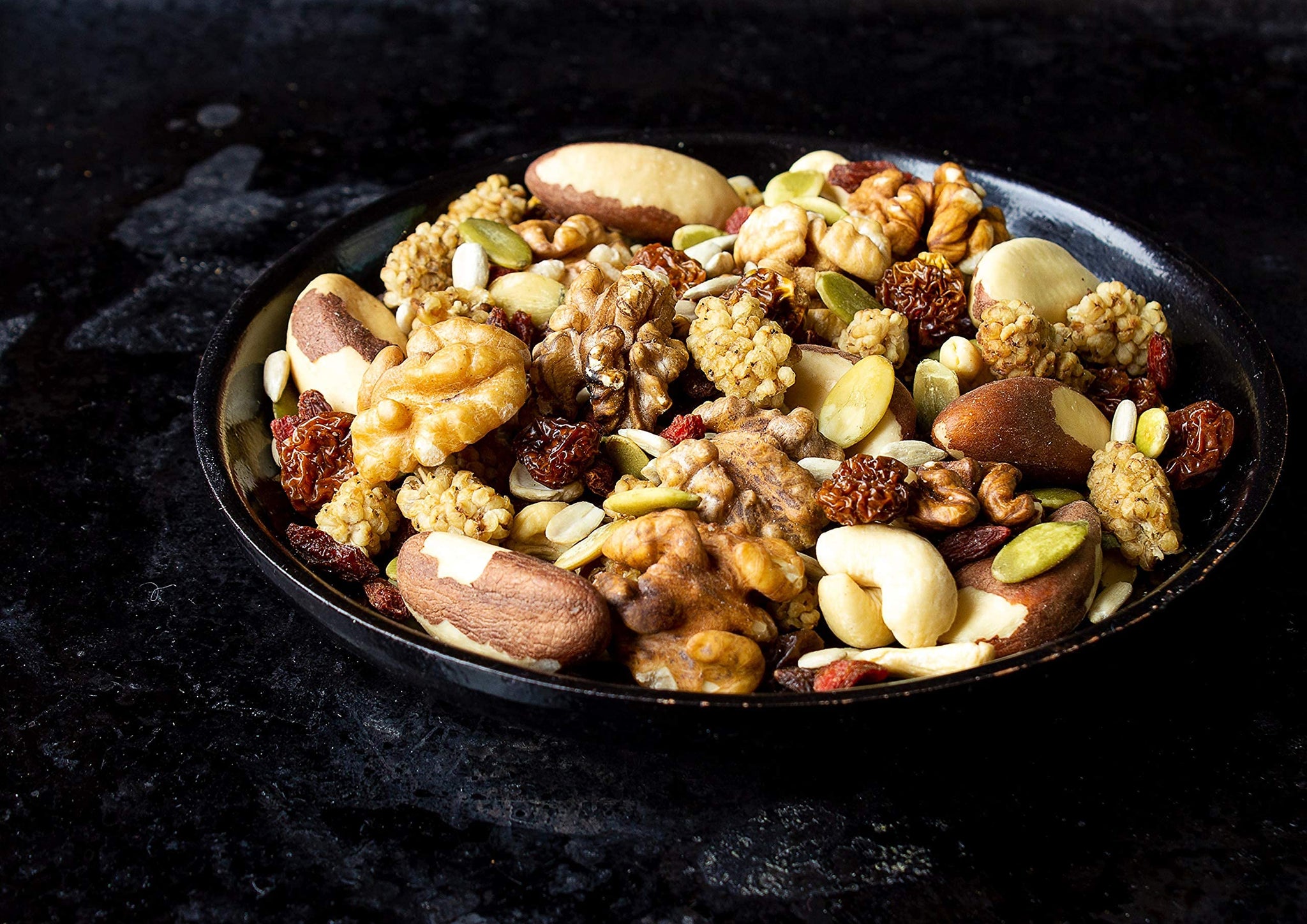 Organic Power Snack Mix, 2 Pounds - Raw and Non-GMO Trail Mix Contains Goji Berries, Golden Berries, Mulberries, Raisins, Brazil Nuts, Cashews