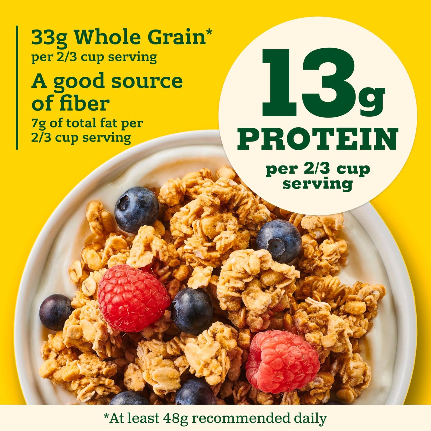 Nature Valley Protein Granola, Oats and Honey Granola, Resealable Snack Pouch, 11 oz