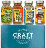 Craft Spice Blends Happy Hour Seasoning 4-Pack Gift Set - Top Shelf Spices Raising the Bar on Flavor - Spice Blends for Beef, Chicken, Fish and More
