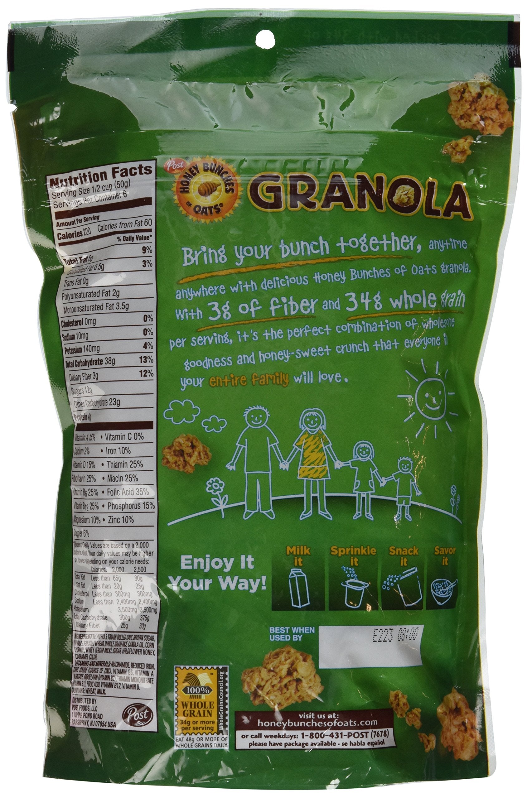 Post Honey Bunches Of Oats, Granola Honey Roasted, 11.0 Oz