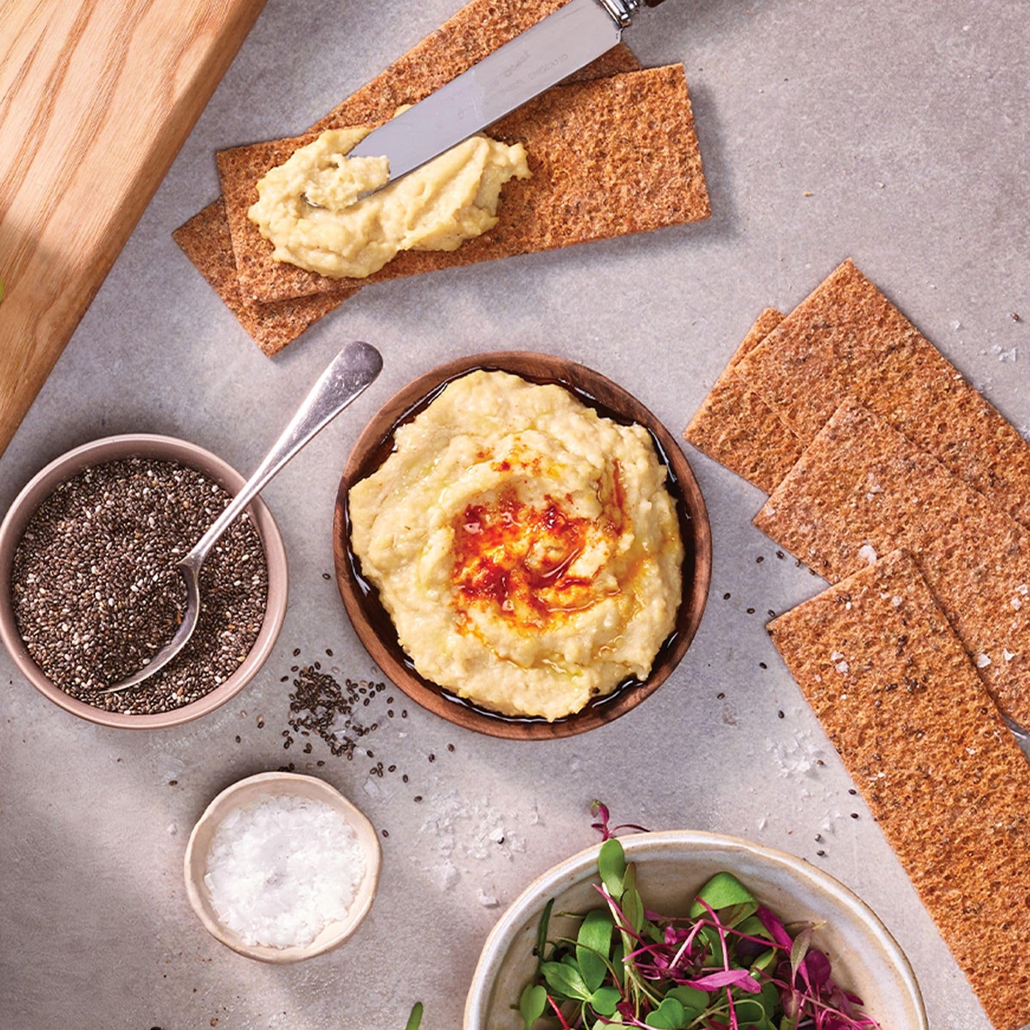 Finn Crisps Chia Seed Rye Crispbread, Thin Crispy Rye Authentic Finnish Sourdough Crispbread Crackers (6.8 oz Box)