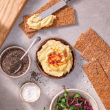 Finn Crisps Chia Seed Rye Crispbread, Thin Crispy Rye Authentic Finnish Sourdough Crispbread Crackers (6.8 oz Box)