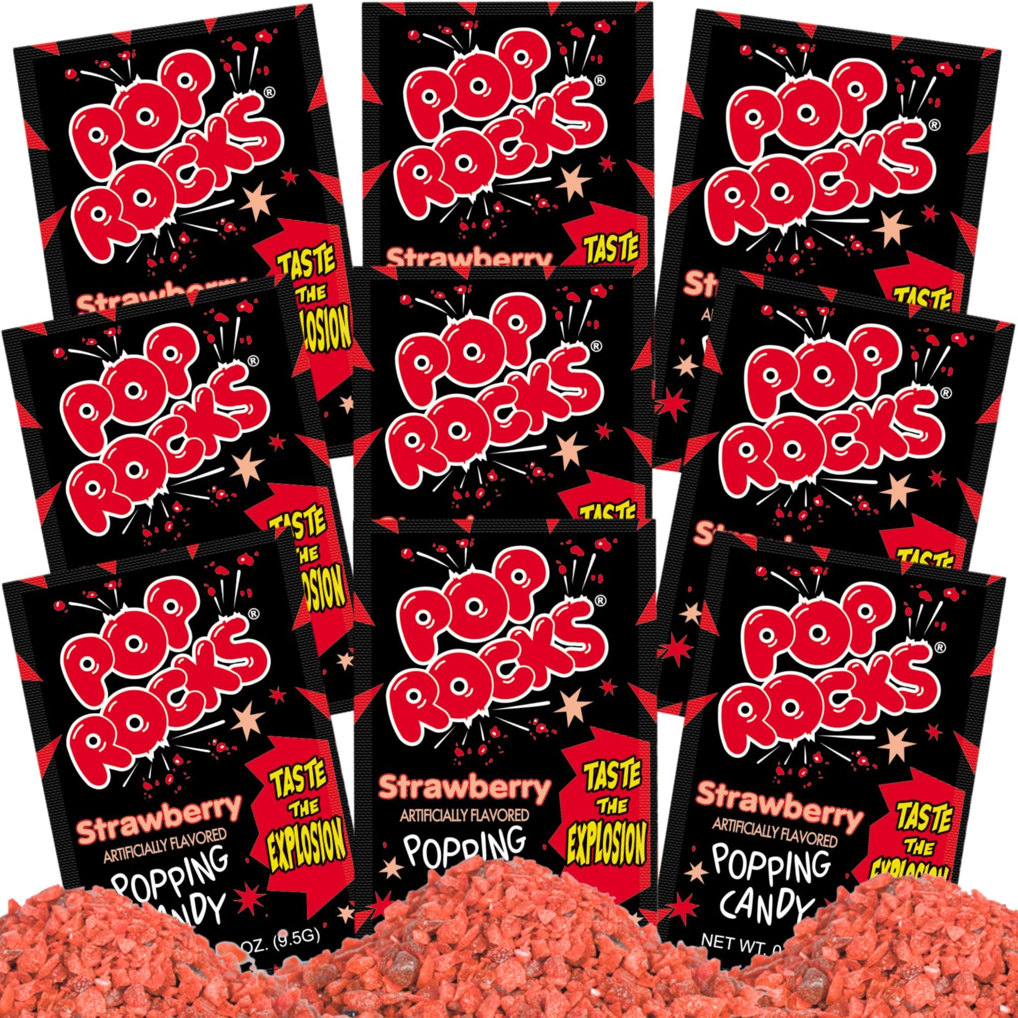 Pop Rocks Candy - Pop Rocks Bulk Pack by Gaudum (Strawberry, 1 Count (Pack of 9))
