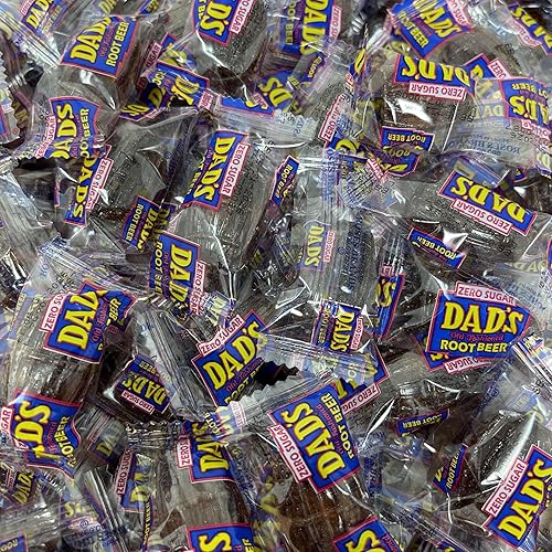 Premium Sugar Free Keto Root Beer Barrels Dad's Old Fashioned Classic Flavor Hard Candy 16-Oz Treats Diabetic Snack Nostalgic Individually Wrapped