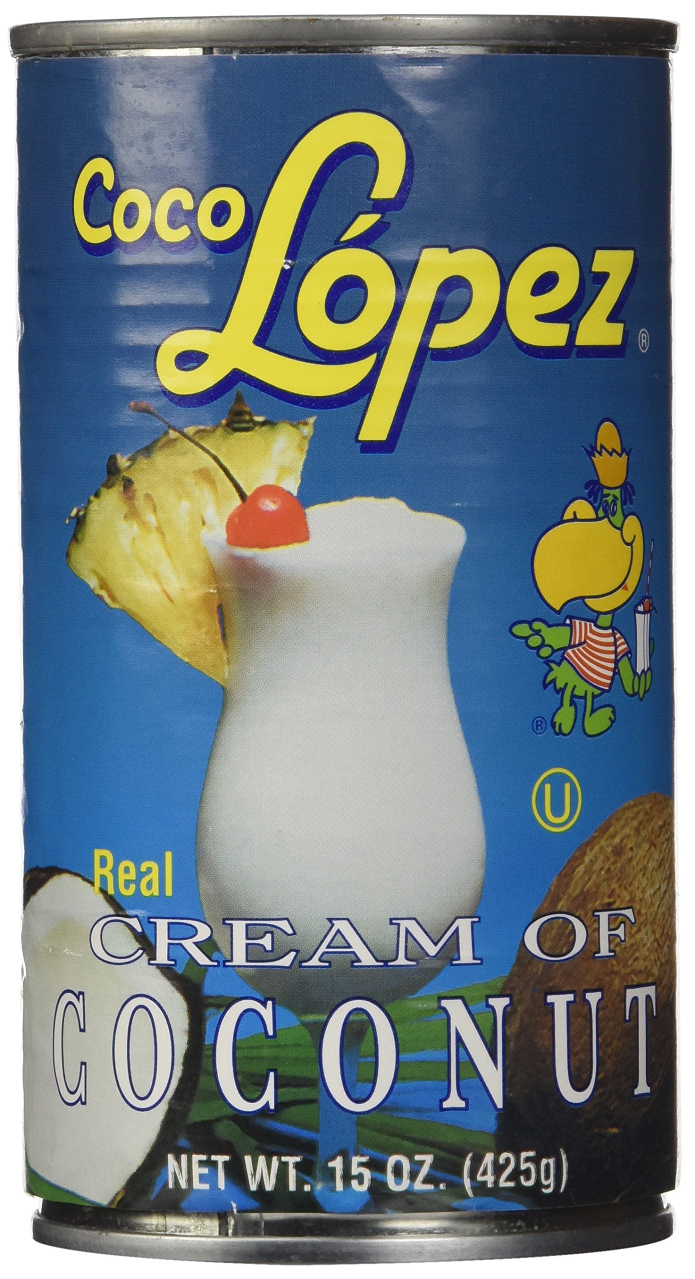 Coco Lopez - Real Cream of Coconut - 15 Ounce Can - Original Fresh Authentic Coconut Cream (6 Pack)