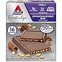 Atkins Endulge Treat, Crunchalicious Bar, 1g Net Carbs, 1g Sugar, Good Source of Fiber, Keto Friendly, 16 Count
