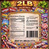 Ultimate Assorted Candy Mix 2 LB Bulk - Individually Wrapped Candy Variety Pack for Candy Bowl, Office Snacks, Party Favors, Piñata Fillers, Halloween