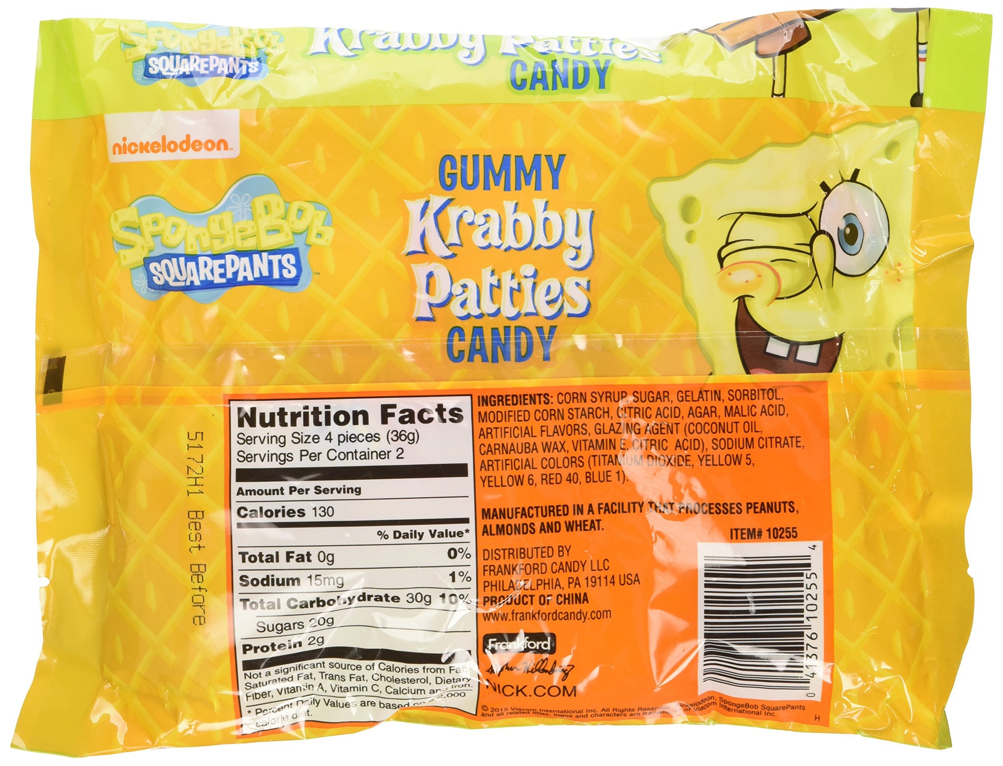 Nickelodeon Spongebob Squarepants Gummy Krabby Patties Candy, 2.54 Ounce (Pack of 3)
