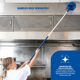 SPARTA Flo-Pac Round Duster Head With Soft Flagged Bristles, Cleaning Essentials for Commercial and Home Use, Blue