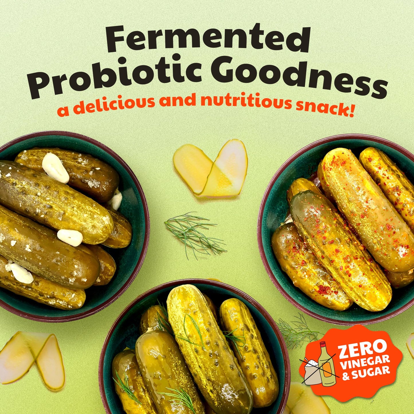 Olive My Pickle Fermented Pickles Probiotic Variety Pack - 96 Ounces | 3-Pack Bundle of Kosher Dill, Garlic, Spicy Kosher Dill Pickles and Brine