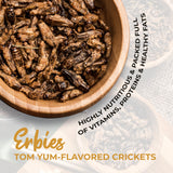 Erbies Edible Crickets for Humans, Exotic Food Bug Snacks & High Protein Edible Cricket Snacks for Humans, Sesame Coconut Flavor 15g Bag