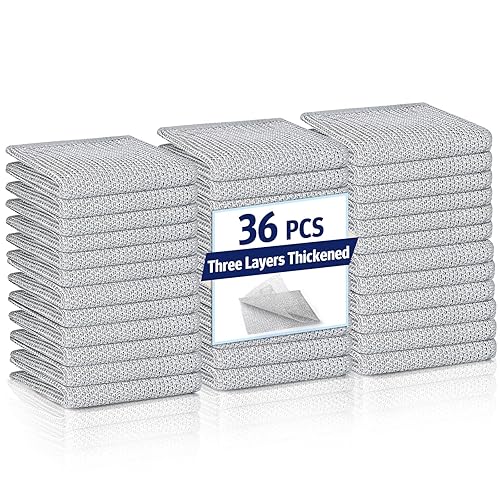 wenbbleyii 36 Pcs New Upgrade 3-Layer Wire Dishwashing Rags Non-Scratch Multipurpose Metal Dish Cloth No Scratches and Odor for Wet and Dry Kitchen
