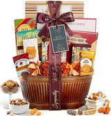 Broadway Basketeers Sympathy Gift Baskets - Bereavement & Condolences Care Package with Gourmet Snacks - Thoughtful Sympathy Gifts Delivery for Loss