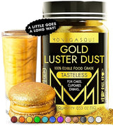 MONÉGASQUE Gold Edible Glitter for Drinks 15g - Edible Glitter for Cakes & Cocktails - Gold Luster Dust for Cocktail, Father's Day Cake Topper, Food