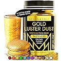 MONÉGASQUE Gold Edible Glitter for Drinks 15g - Edible Glitter for Cakes & Cocktails - Gold Luster Dust for Cocktail, Father's Day Cake Topper, Food