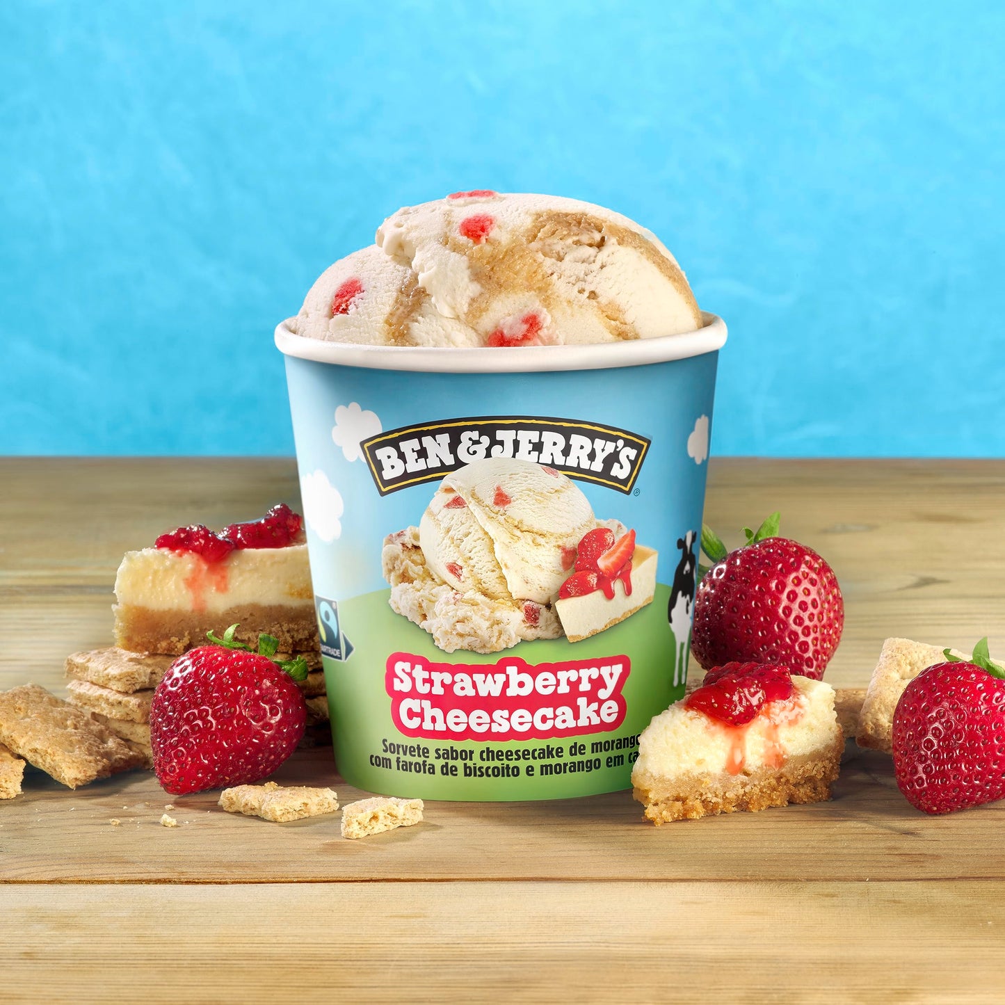 Ben & Jerry's Ice Cream Strawberry Cheesecake Non-GMO 16 oz
