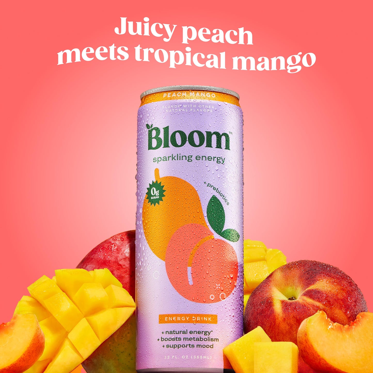 Bloom Nutrition Sparkling Energy Drink - Natural Caffeine, Zero Sugar, 180mg Caffeine - Antioxidant-Rich w/Green Coffee Bean, Green Tea Extract
