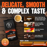 Fus Light 100% Genuine Blue Mountain Coffee from Jamaica | Medium Roast Arabica Whole Beans | Farm to Cup Control | JACRA Certified Authentic Jamaican