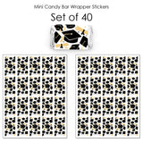 Big Dot of Happiness Hello College Graduation Party - Mini Candy Bar Wrapper Stickers - Small Favors - 40 Count