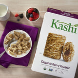 Kashi Breakfast Cereal, Vegan Protein, Organic Fiber Cereal, Bulk Pantry Staples, Berry Fruitful, 62.4oz Case (4 Boxes)