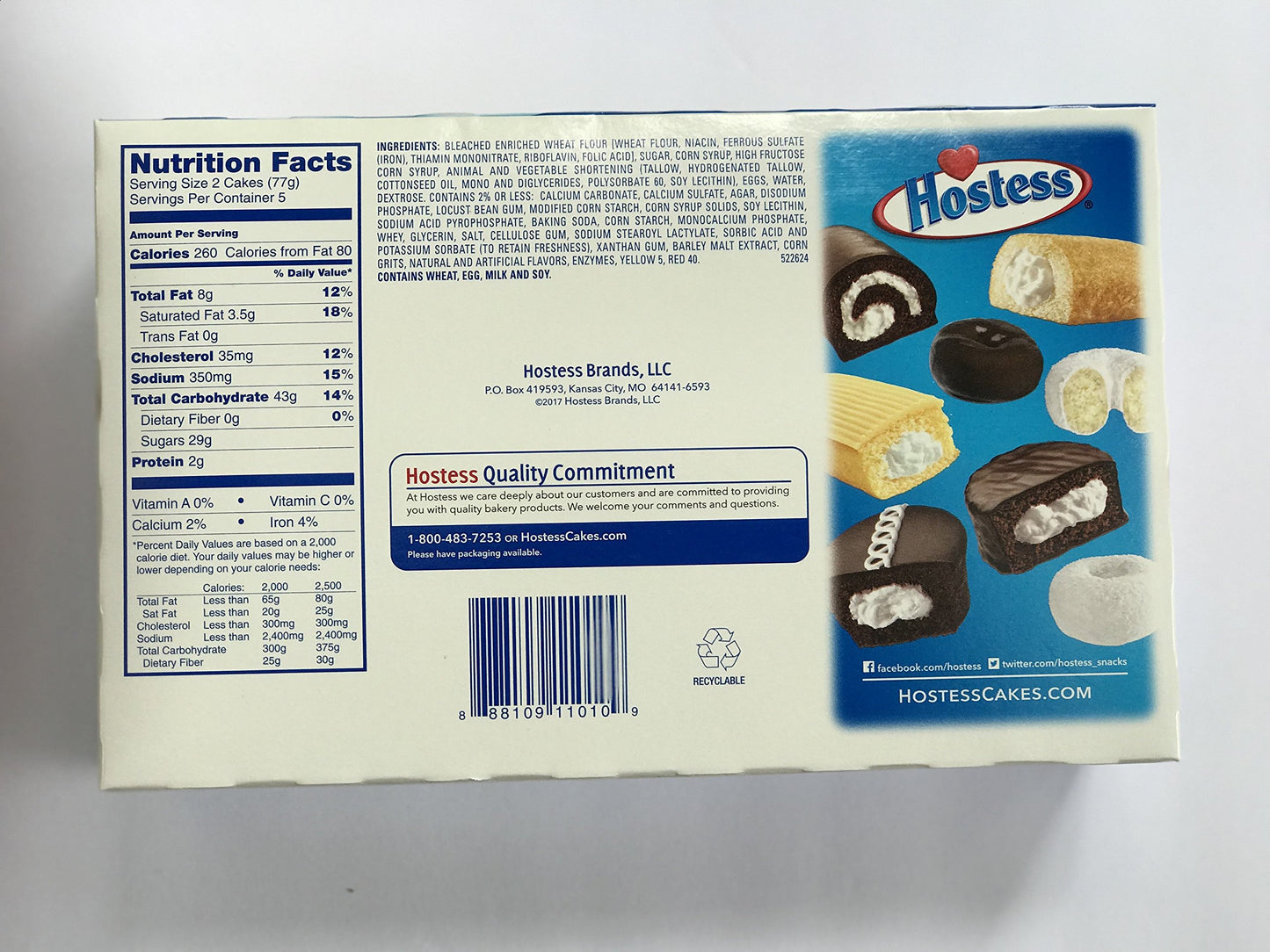 Hotess Twinkies Net WT. 13.58 OZ (385g) 10 Individual wrapped Cakes