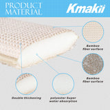 KMAKII Bamboo Kitchen Sponges Dish Sponges Natural Cleaning Sponges Beige 6 Pack