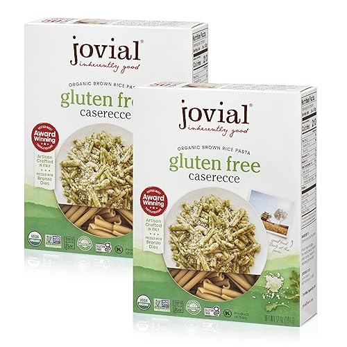 Jovial Whole Grain Brown Rice Caserecce Pasta - Pasta Caserecce, Caserecce Pasta, Whole Grain Pasta, Organic Pasta, Gluten Free, Dairy Free, Brown