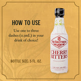 Fee Brothers Cherry Cocktail Bitters - Aromatic Cocktail Mixer & Concentrated Flavoring, Gluten Free, Vegan-Friendly, 5 fl oz