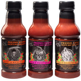 Tony Pigg's Kick'n Hot BBQ Sauce Variety Pack (3 pk, 19oz ea- Fresno Reaper, Ghost, Creeper) - Hand Crafted Barbecue Sauce w Fresh Pepper Heat - Great