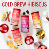 The Republic of Tea - Cold Brew Hibiscus Aronia Blackberry Iced Tea, Large Herbal Iced Tea Pouches, Steeps Six One-Quart Pitchers