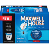 Maxwell House, Single Serve K-Cups, Cafe Collection, Original Roast, 12 Count, 4.12oz Box (Pack of 6)