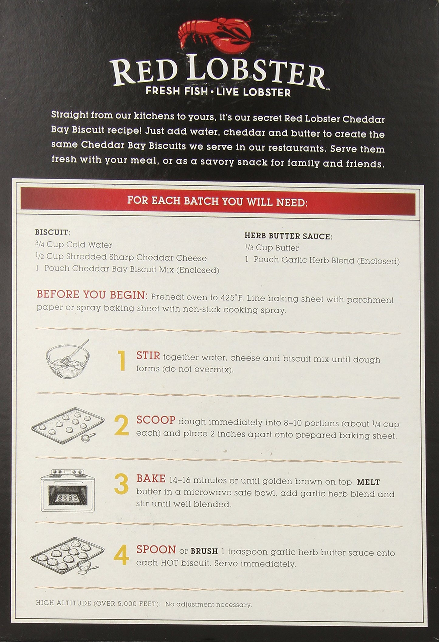 Red Lobster Cheddar Biscuit Mix (45.44 Ounce)