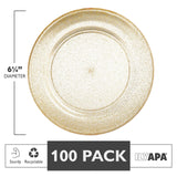 Ilyapa 100 Pack 6 Inch Disposable Dessert Plates, Plastic Clear Party Plate Sets for 100 Guests, Clear Appetizer and Cake Plates 6", Party & Dinner