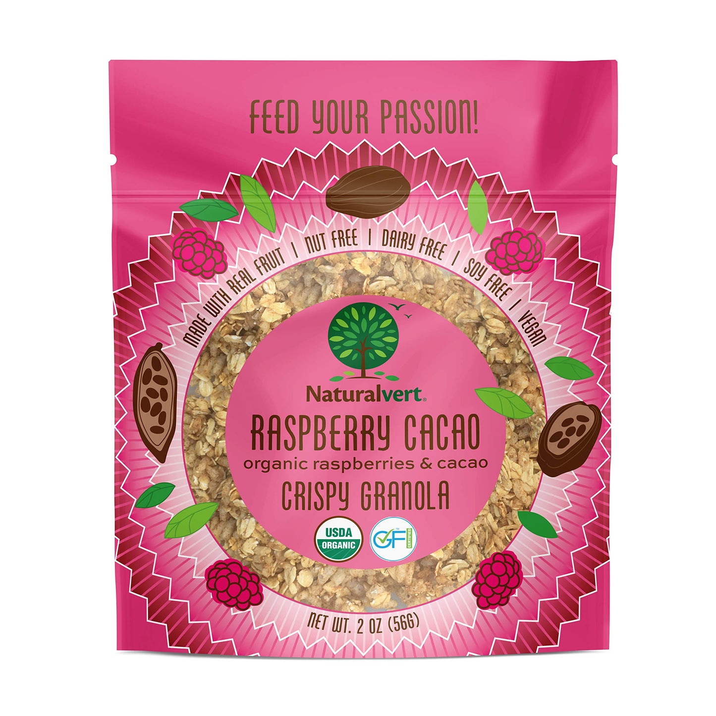 Naturalvert Organic, gluten-free, vegan granola 2oz (Variety Pack of 5)…