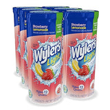 Wyler's Light Pitcher Packs (6 per canister), Strawberry Lemonade Drink Mix, includes 6 canisters (36 Total Pitcher Packs)