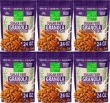 MyCerealMix Cinnamon Pecan Sugar-Free Granola, 6-Pack of 24 oz Bags (144 oz Total) - Keto & Diabetic-Friendly, Plant-Based, No Added Sugar, Allulose